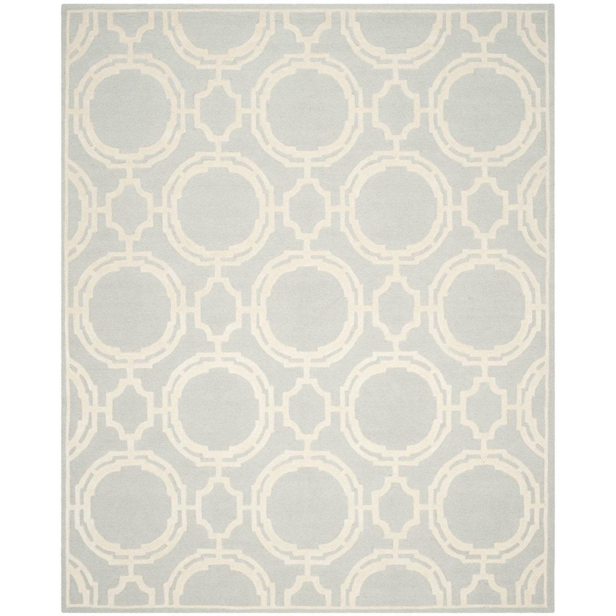 Hand-Tufted Artisan Gray Wool Rectangular Rug 4' x 6'