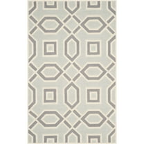 SAFAVIEH Cambridge Judith Geometric Wool Area Rug, Gray/Ivory, 5' x 8'