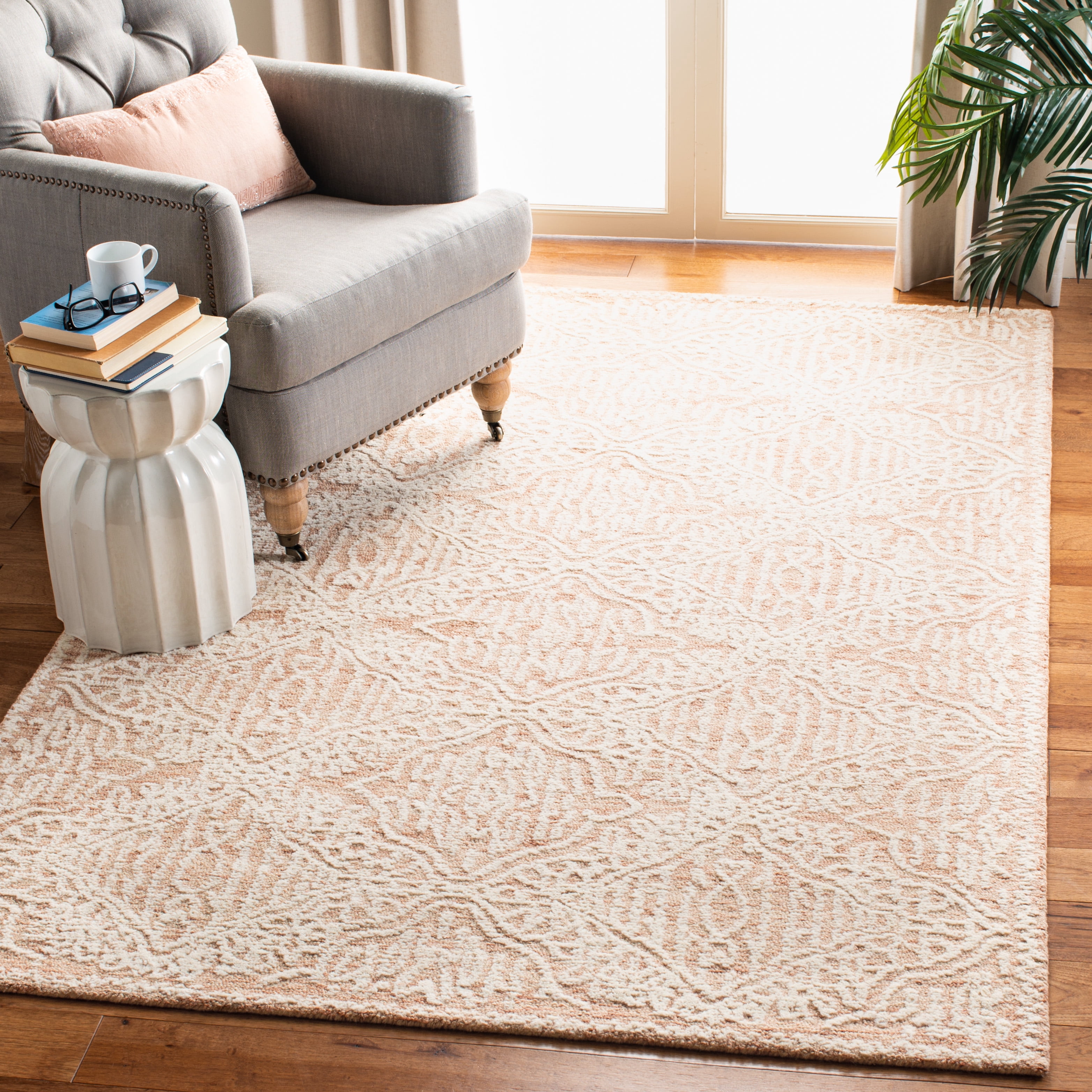 SAFAVIEH Capri Oralee Medallion Area Rug, Rust/Ivory, 4' x 6'