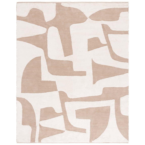 SAFAVIEH Casablanca Oraline Geometric Cotton Area Rug, Beige/Ivory, 8' x 10'