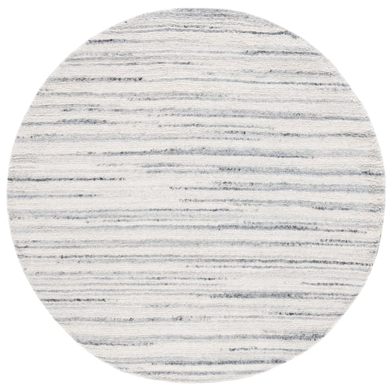 SAFAVIEH Casablanca Katharine Distressed Area Rug, Grey/Ivory, 6' x 6' Round