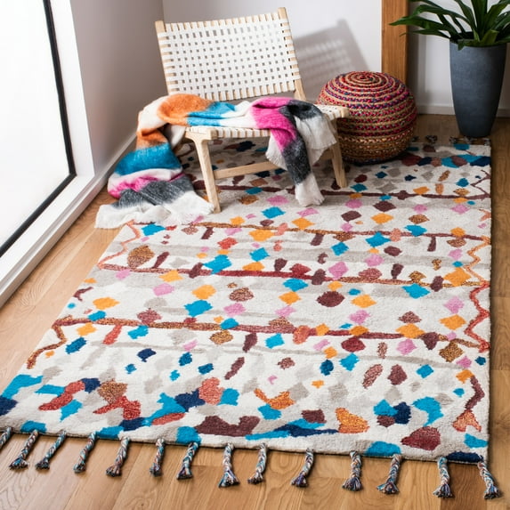 SAFAVIEH Casablanca Isolde Southwestern Area Rug, Ivory/Multi, 8' x 10'