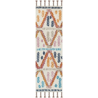 Safavieh  Handmade Casablanca Shag Georgette Tribal Moroccan Wool Rug 2'3" x  8' 8' Runner Indoor,Runner,Handmade Bedroom,Entryway,Dining Room Runner