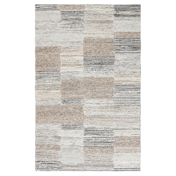 SAFAVIEH Casablanca Zayden Checkered Area Rug, Natural/Ivory, 6' x 9'