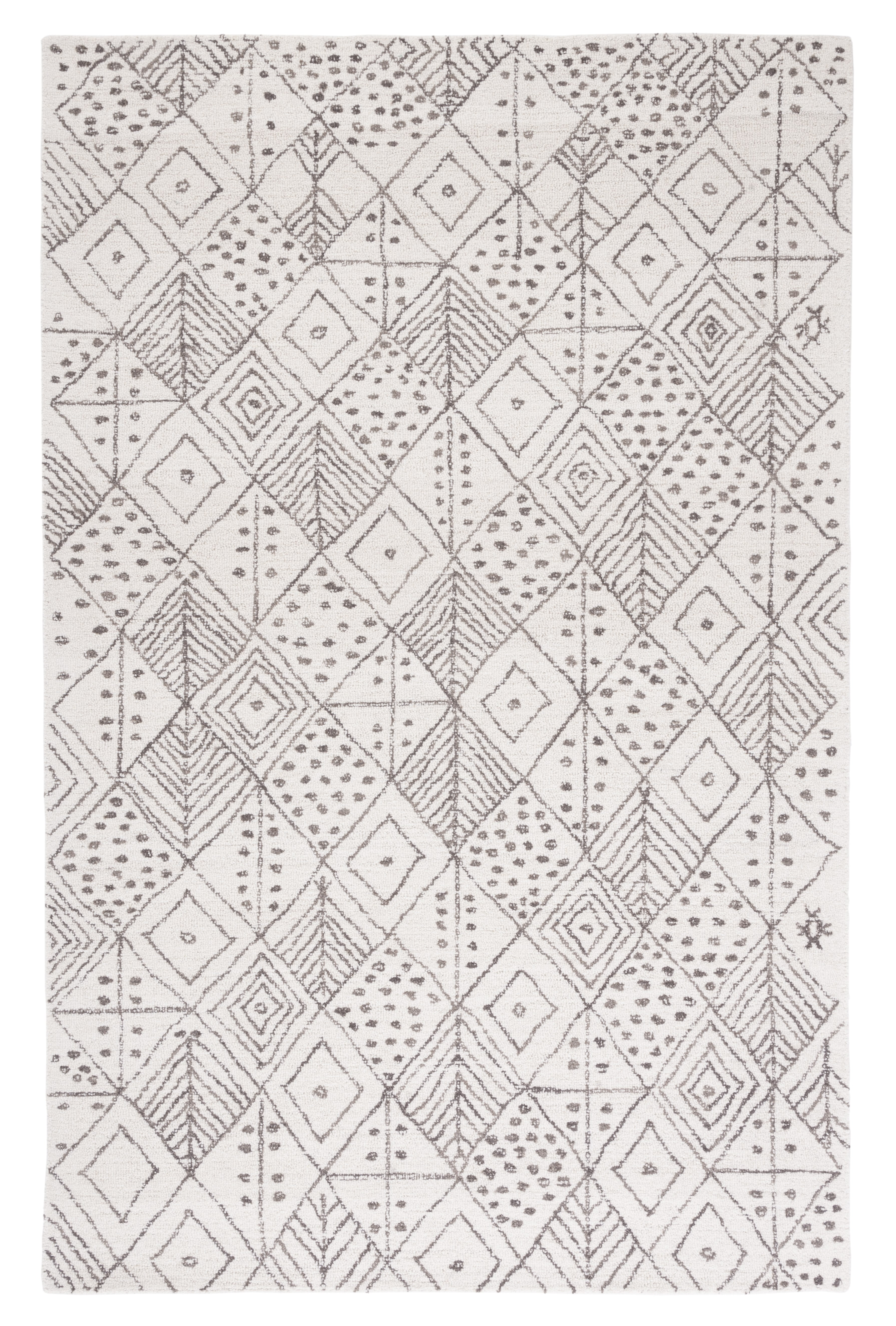 SAFAVIEH Casablanca Santana Diamond Area Rug, Ivory/Brown, 5' x 8'
