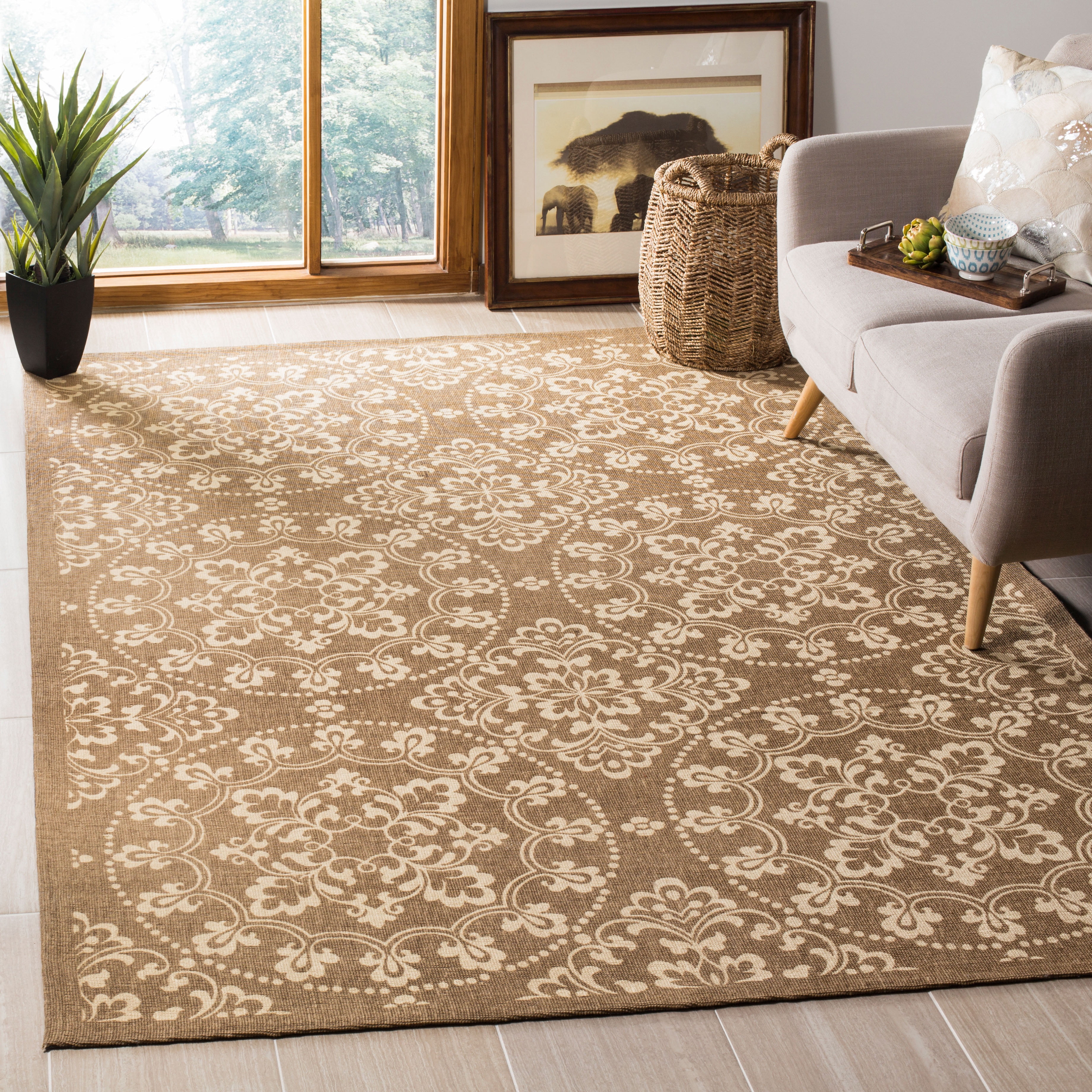 Sarah Rug 4 X 6 SAFAVIEH Cedar Brook Carleton Medallion Area Rug, Taupe/Natural, 4' x 6 ...