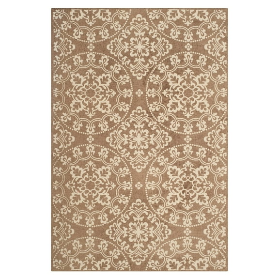 Safavieh  Handmade Cedar Brook Macy Modern Jute Rug Taupe/Natural 4' x 6' Geometric 4' x 6' Indoor Living Room, Bedroom, Dining Room Beige Rectangle