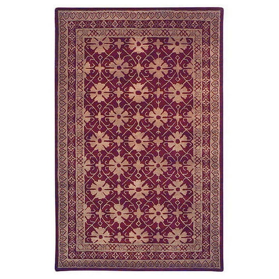 Safavieh Handmade Classic Velva Traditional Oriental Wool Rug Dark Red/Beige 7'6" x 9'6" Oval 8' x 10', 7' x 9' Indoor Living Room, Bedroom, Dining