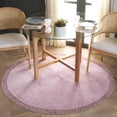 thumbnail image 1 of Safavieh Easy Care Frosina Solid Area Rug, Rose, 4' x 4' Round, 1 of 7