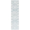 thumbnail image 1 of Safavieh  Handmade Ebony Asena Modern Wool Rug 2'3" x 9' Runner - Ivory/Light Blue, 1 of 5