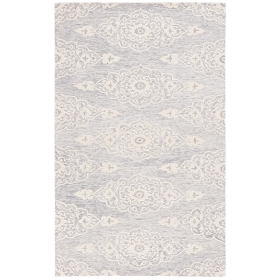 Safavieh Handmade Ebony Asena Modern Wool Rug 3' x 5' - Ivory/Grey