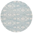 thumbnail image 1 of Safavieh  Handmade Ebony Asena Modern Wool Rug 6' Round - Ivory/Light Blue, 1 of 5
