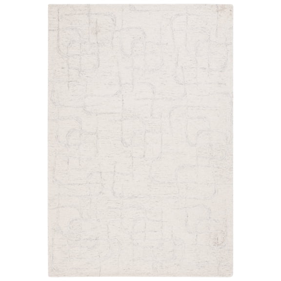 Safavieh  Handmade Ebony Galliana Modern Wool Rug 5' x 8' - Beige/Light Grey