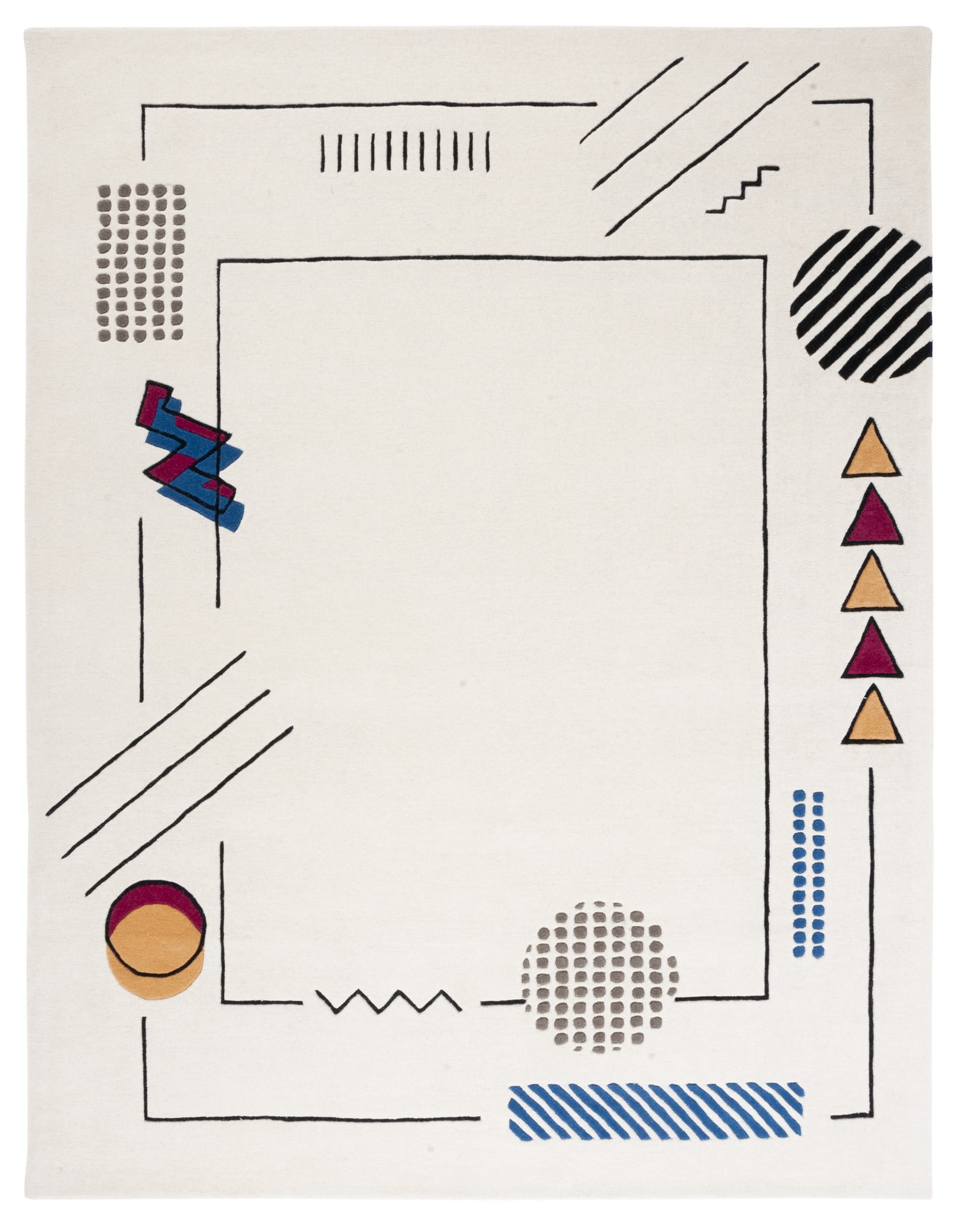 Safavieh  Handmade Fifth Avenue Nesibe Mid-Century Modern Wool Rug 8'  x  10' 8' x 10' Rectangle