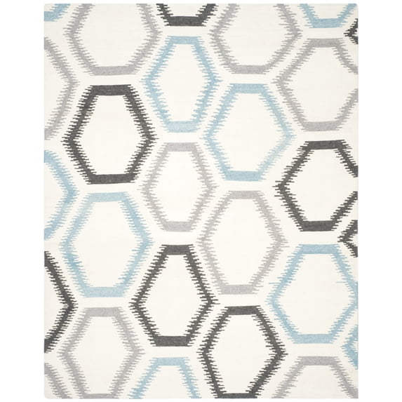 Safavieh Handmade Flatweave Dhurries Mara Modern Wool Rug 4' x 6' 4' x 6' Indoor,Handmade Bedroom,Living Room Rectangle