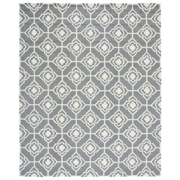 Safavieh  Handmade Four Seasons Gia Floral Rug Grey/Ivory 2'3" x 8' Runner 8' Runner Runner, Indoor Living Room Ivory