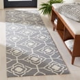 thumbnail image 1 of Safavieh Four Seasons Delbert Trellis Polyester Runner Rug, Gray/Ivory, 2'3" x 8', 1 of 11