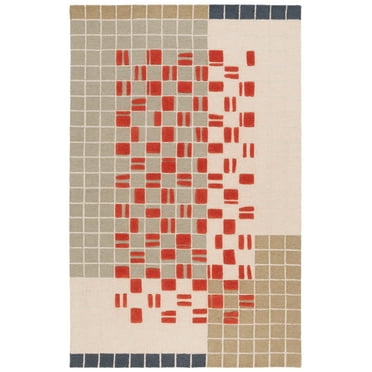 SAFAVIEH Genre Deidra Geometric Area Rug, Gray/Red, 3' x 5'