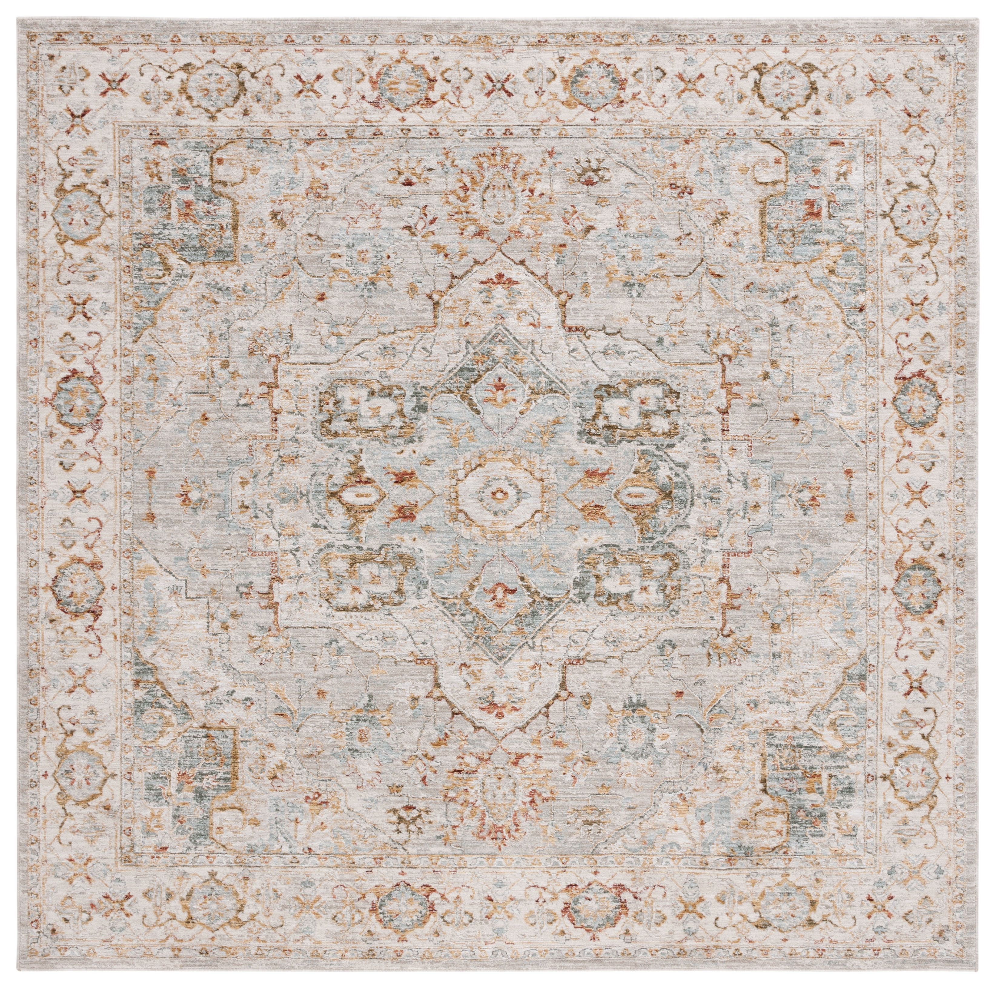 Hamilton Blue and Gray Hand-Knotted Wool Medallion Rug