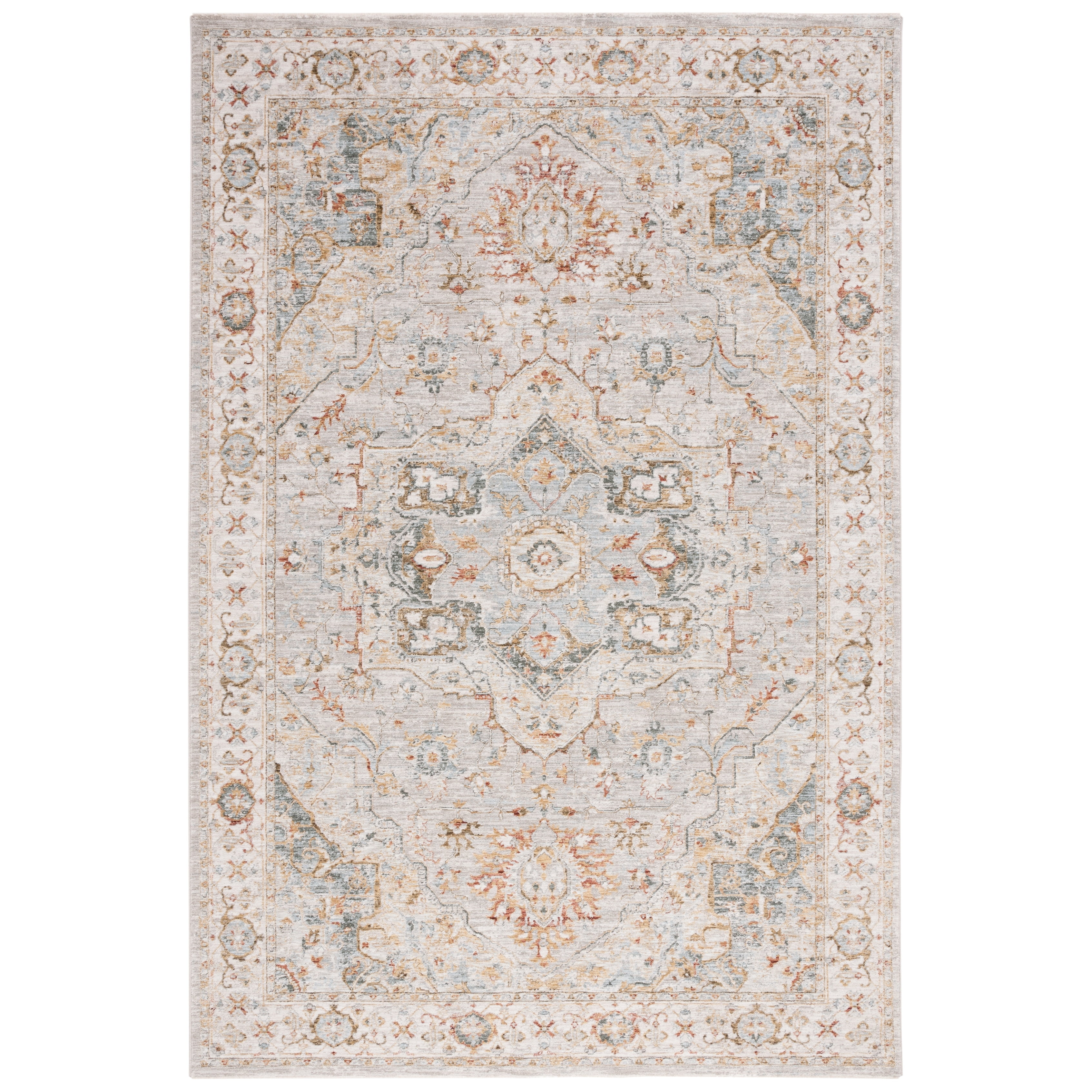 Hamilton Blue and Gray Hand-Knotted Wool Medallion Rug