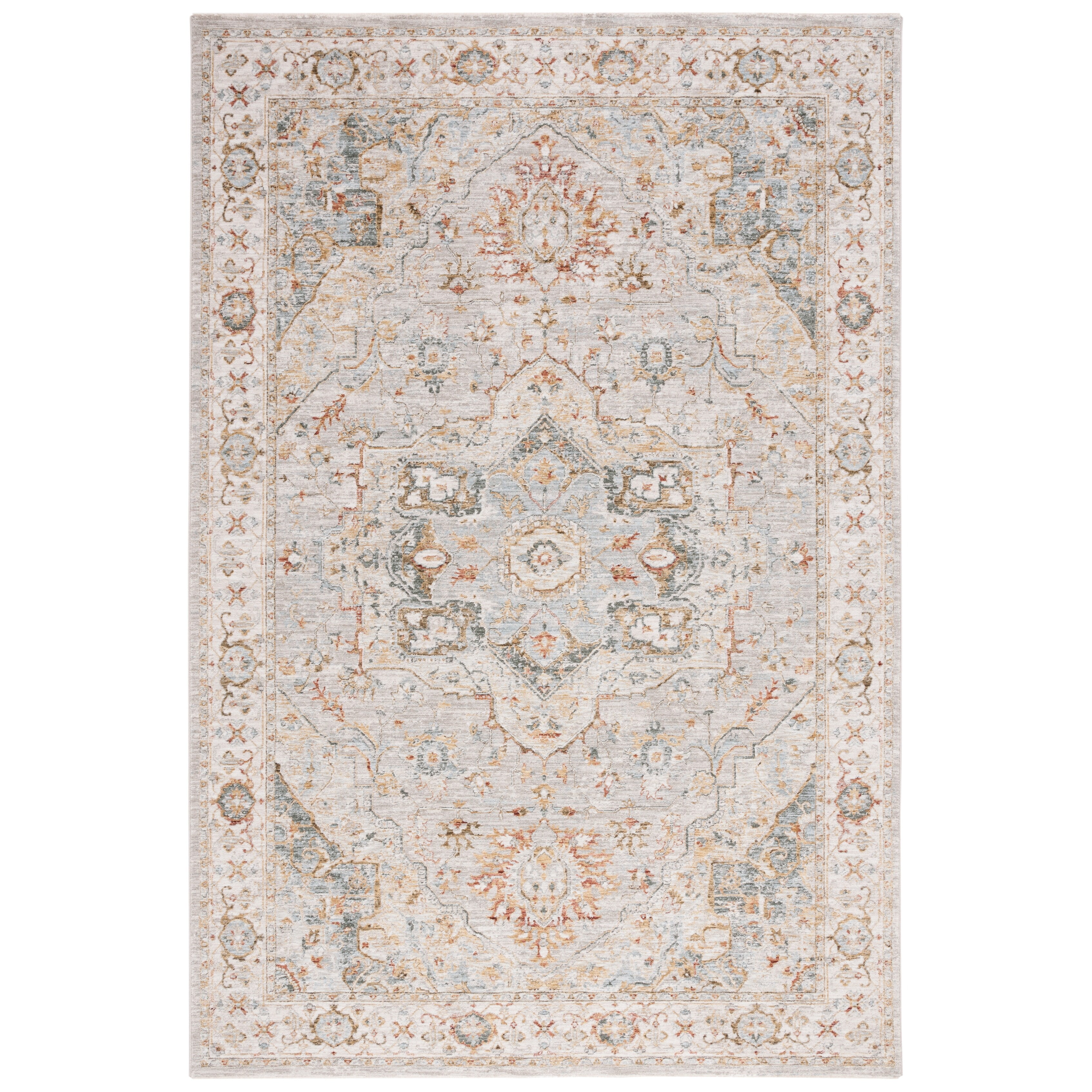Hamilton Blue and Gray Hand-Knotted Wool Medallion Rug