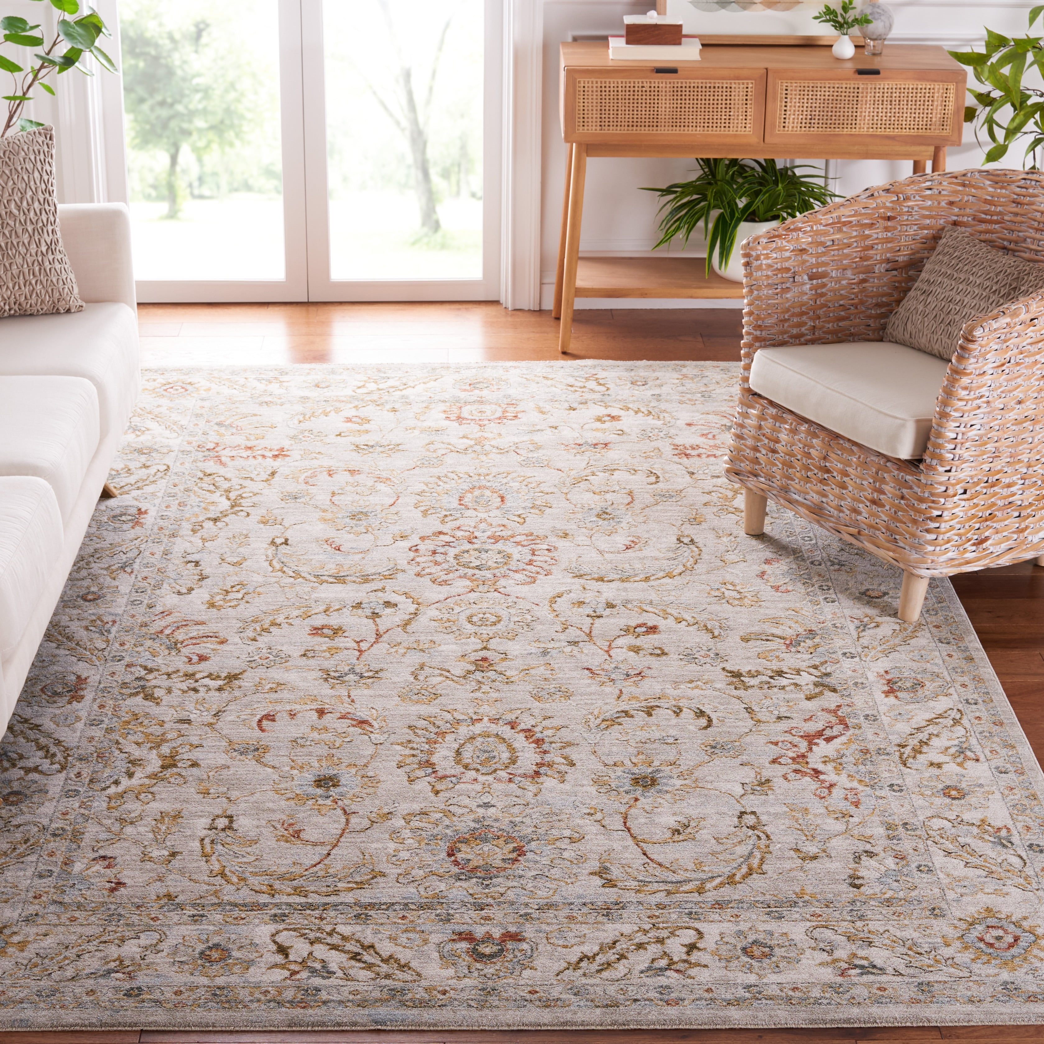 Hamilton Grey and Gold Hand-Knotted Wool Area Rug 4' x 6'
