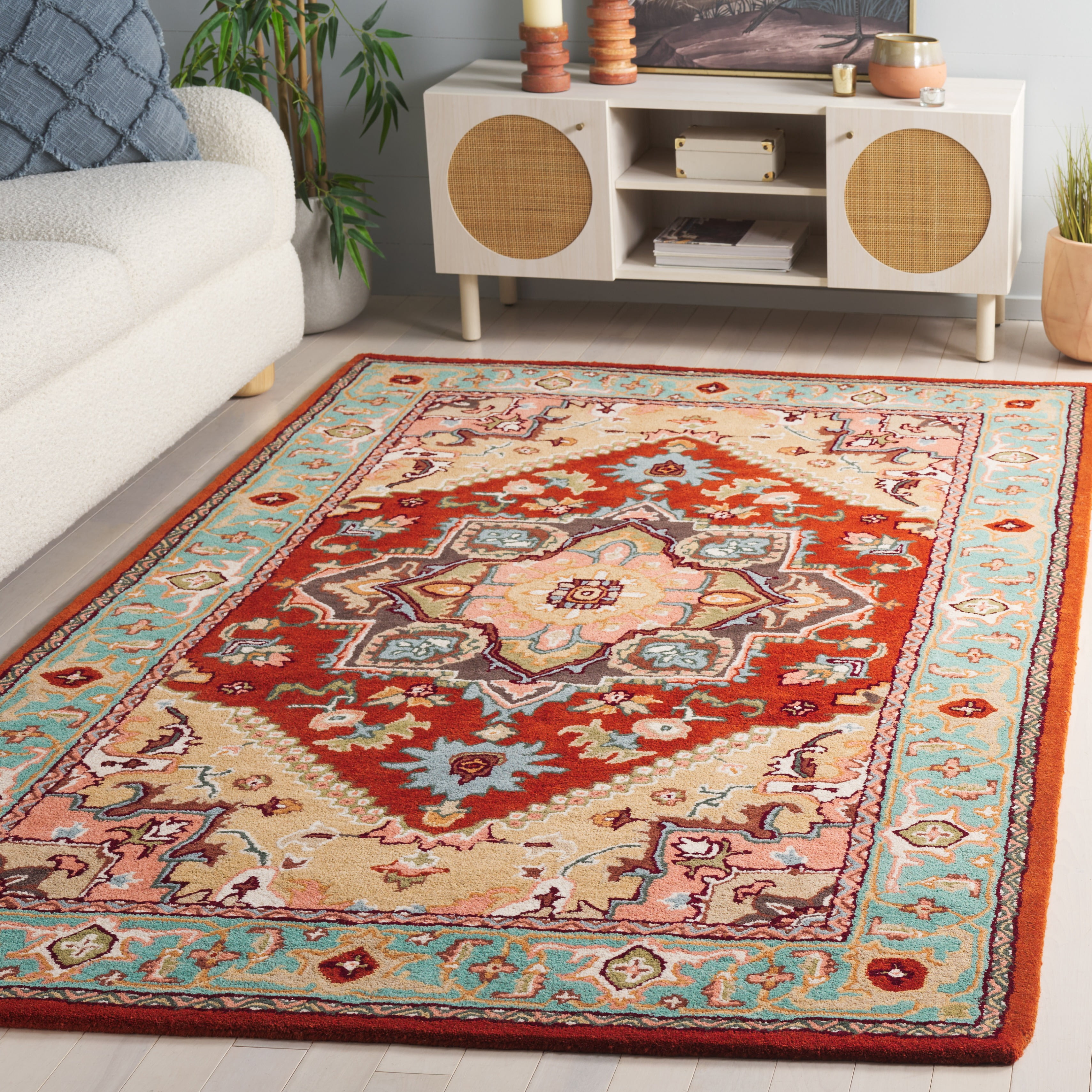 Safavieh Heritage York Oriental Wool Area Rug, Red/Blue, 6' x 9'