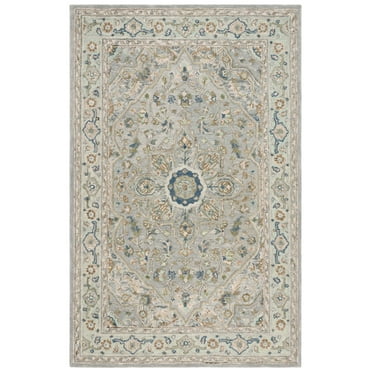 SAFAVIEH Heritage Geoff Oriental Area Rug, Ivory/Blue, 4' x 6'