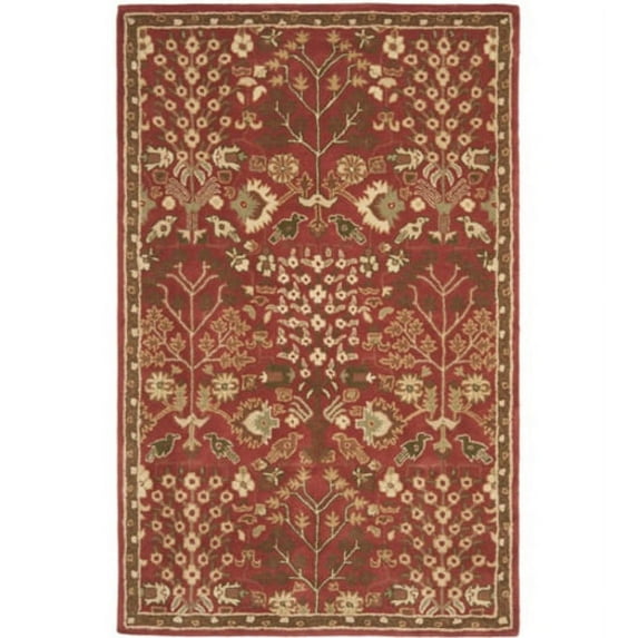 Safavieh Handmade Heritage Tree of Life Red Wool Rug