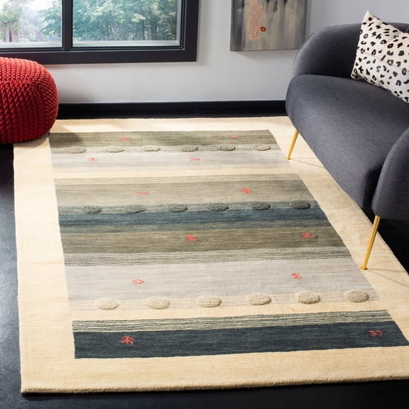 Safavieh Himalaya Roswell Striped Wool Area Rug, Cream/Blue, 8' x 10'