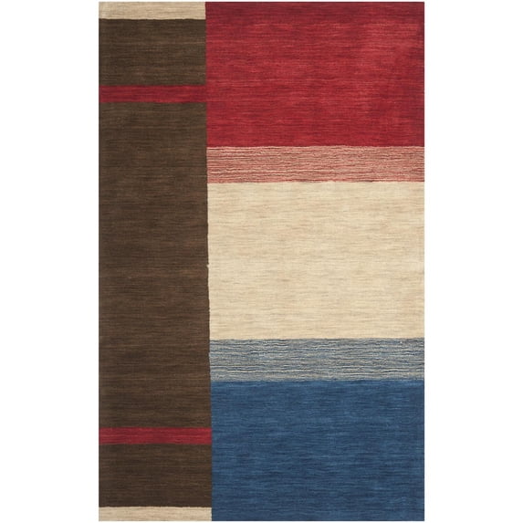 Safavieh Handmade Himalaya Sade Modern Wool Rug 5' x 8' 5' x 8' Indoor Living Room, Bedroom, Dining Room Rectangle