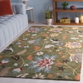 thumbnail image 1 of Safavieh  Handmade Jardin Sibila Country Wool Rug 6'  x  9' - Green/Blue - Rectangle, 1 of 5