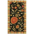 thumbnail image 1 of Country & Floral Rug - Jardin Wool Pile -Black-Color:Black,Design:Country & Floral,Shape:Small Rectangle,Size:5' 6''L x 3' 6''W, 1 of 1