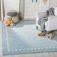 thumbnail image 1 of Safavieh  Handmade Kids Armanda Wool Rug Blue/Ivory 5' x 8' 5' x 8' Indoor, Handmade Kids Room, Bedroom, Dining Room Rectangle, 1 of 7