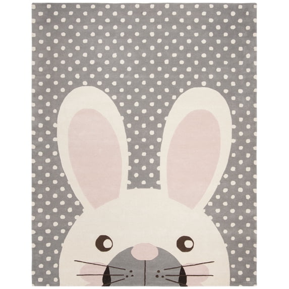 Safavieh Handmade Kids Bergdis Wool Rug Grey/Ivory 6' x 9' 6' x 9'