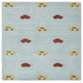 thumbnail image 1 of SAFAVIEH Kids Cars Stripes Area Rug, Light Blue/Yellow, 5' x 5' Square, 1 of 7