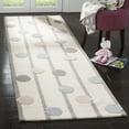 thumbnail image 1 of Safavieh  Handmade Kids Ganka Dotted Stripe Wool Rug 2'6" x  8' 5' x 8',8' Runner Indoor,Runner,Handmade Kids Room,Dining Room,Entryway Runner, 1 of 5