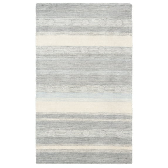 SAFAVIEH Kids Dots Gradient Striped Area Rug, Grey/Ivory, 3' x 5'