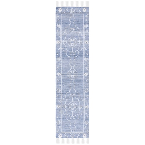 SAFAVIEH Kilim Adair Geometric Runner Rug, Blue/Ivory, 2'3" x 9'