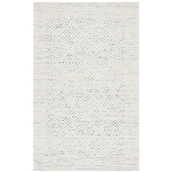 SAFAVIEH Marbella Trent Diamond Area Rug, Ivory/Black, 8' x 10'