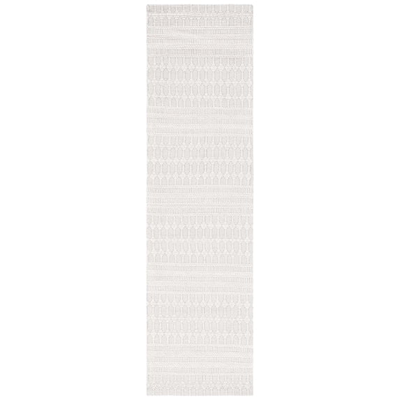 SAFAVIEH Marbella Norton Geometric Runner Rug, Ivory/Beige, 2'3" x 9'