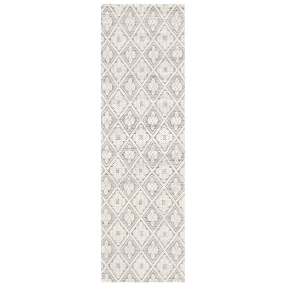 SAFAVIEH Marbella Rosario Geometric Runner Rug, Grey/Ivory, 2'3" x 8'