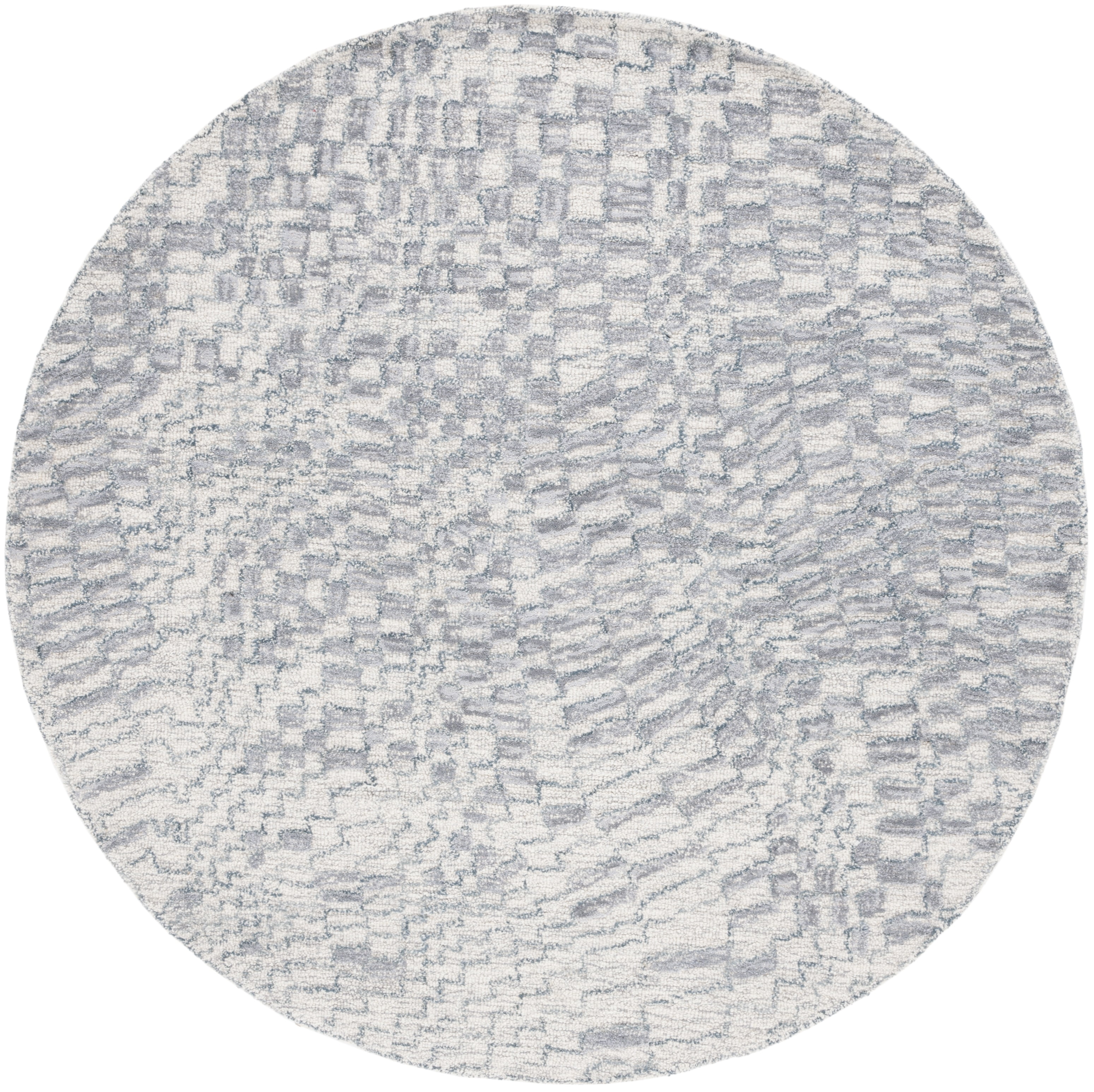 SAFAVIEH Metro Brittania Abstract Area Rug, Grey/Ivory, 6' x 6' Round