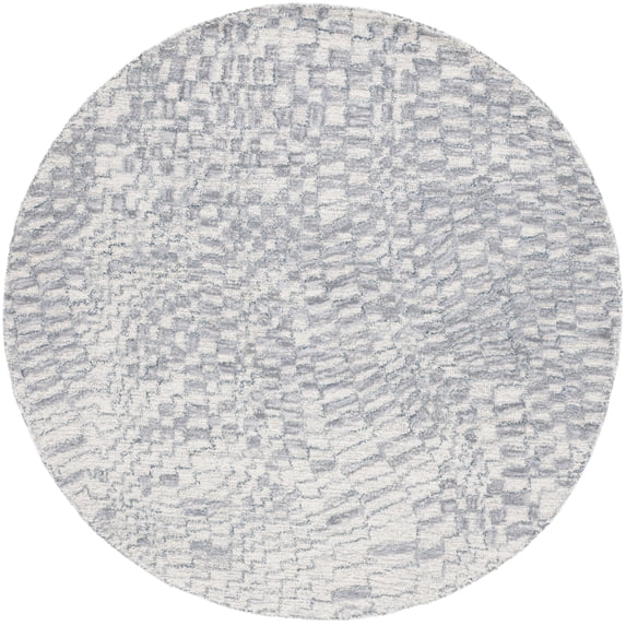 SAFAVIEH Metro Brittania Abstract Area Rug, Grey/Ivory, 6' x 6' Round