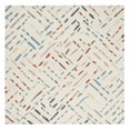 thumbnail image 1 of SAFAVIEH Metro Rodina Geometric Striped Area Rug, Ivory/Blue, 4' x 4' Square, 1 of 8