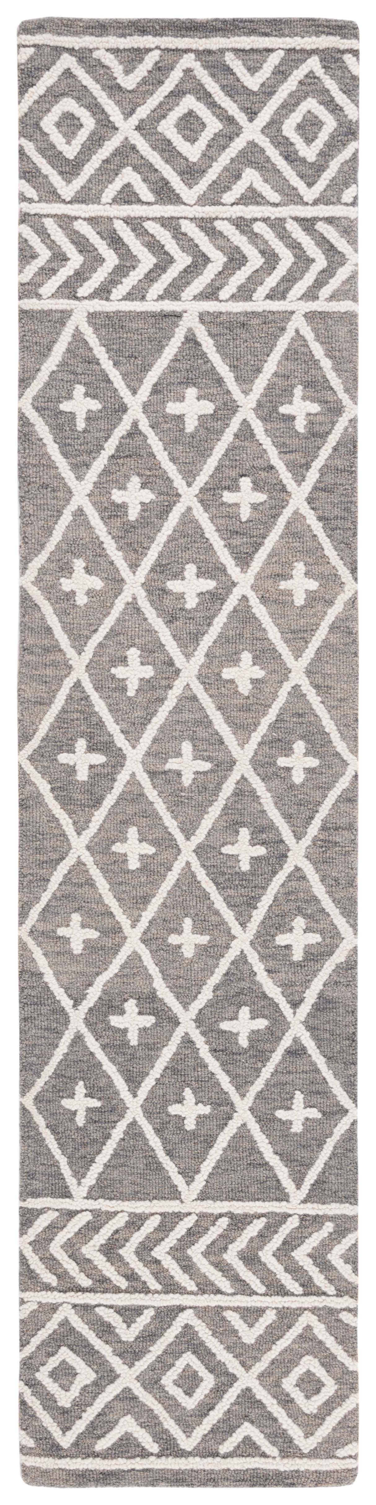 SAFAVIEH Metro Fletcher Medallion Runner Rug, Grey/Ivory, 2' x 9'