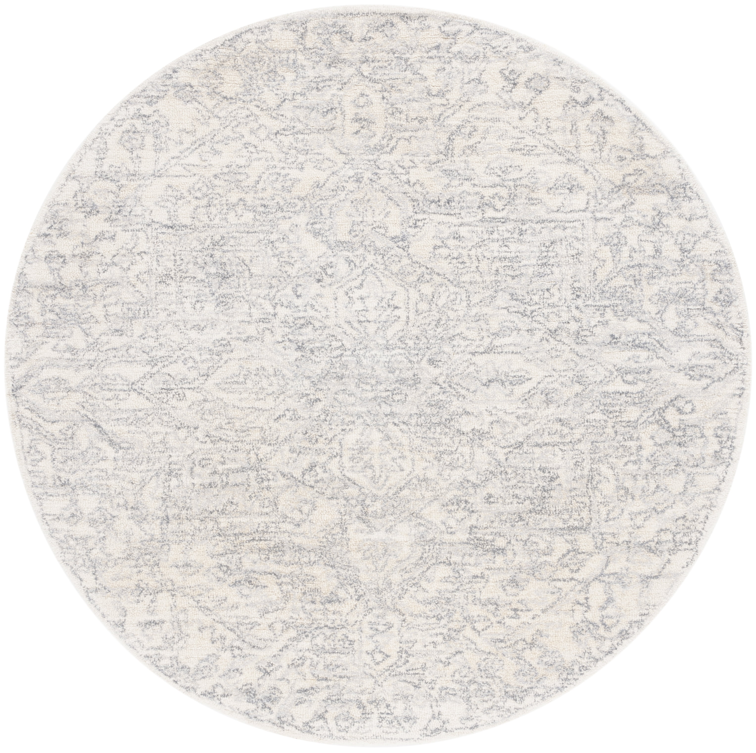 SAFAVIEH Metro Dimitri Medallion Area Rug, Ivory/Grey, 6' x 6' Round