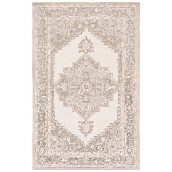 SAFAVIEH Metro Bevis Medallion Area Rug, Ivory/Beige, 3' x 5'