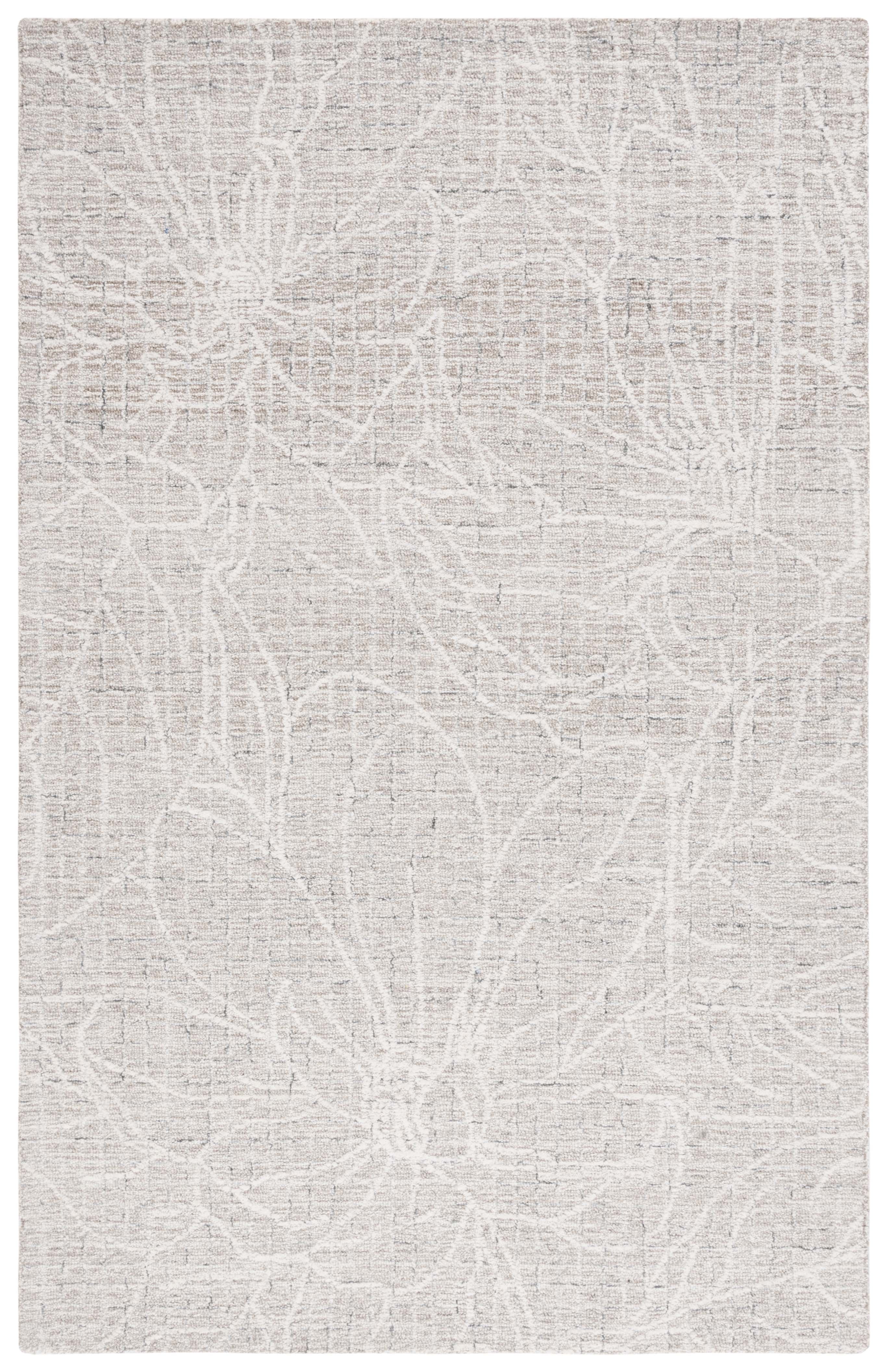 Ivory Elegance 4' x 6' Hand-Tufted Wool Rectangular Area Rug