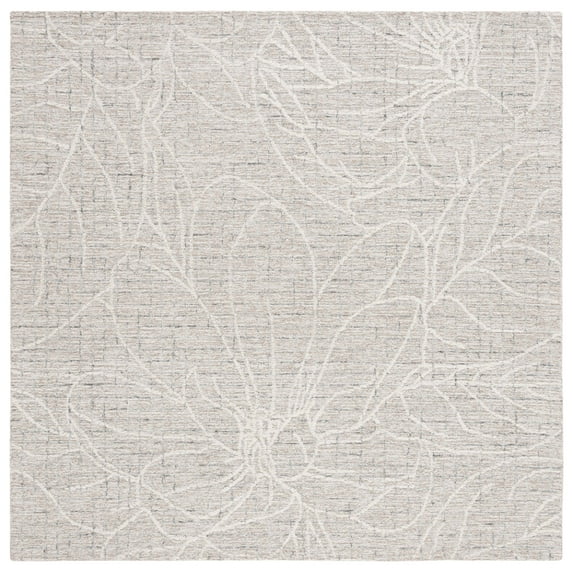 SAFAVIEH Metro Wade Floral Area Rug, Beige/Ivory, 6' x 6' Square